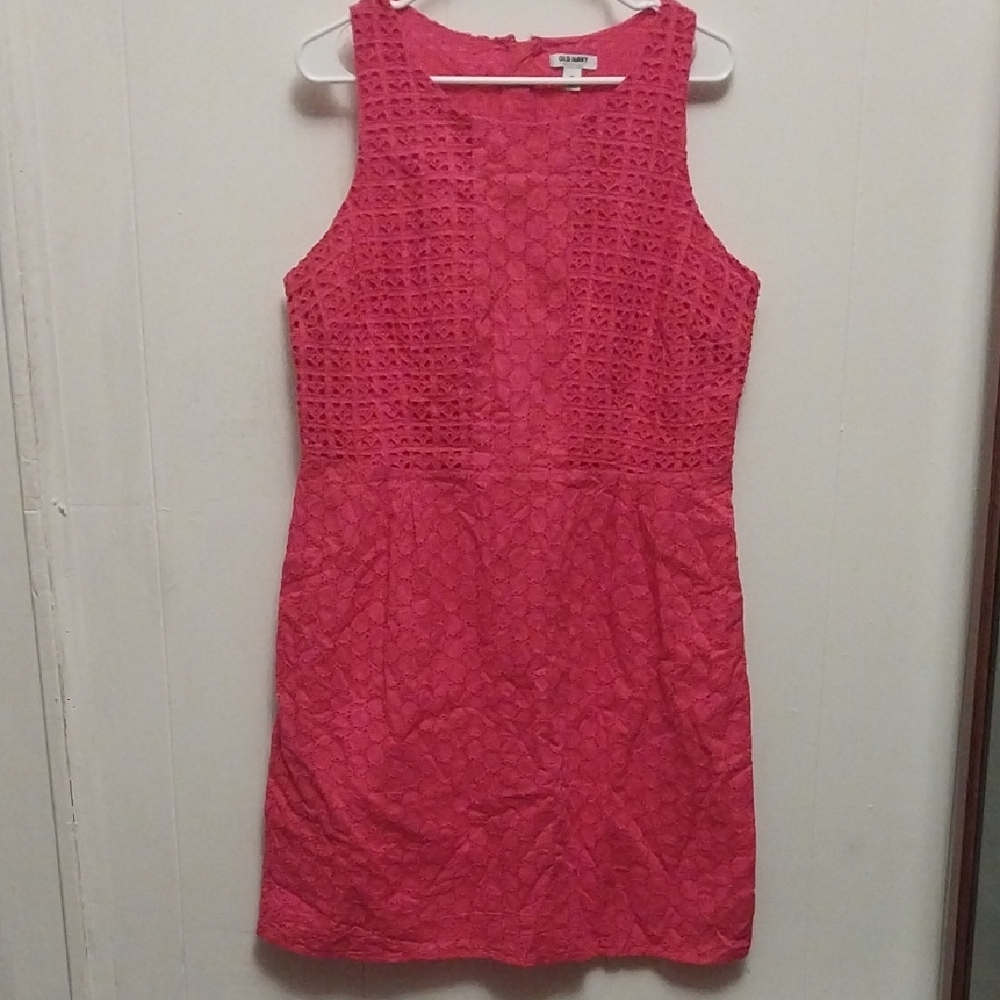 Old Navy Pink Sleeveless Halter Sheath Dress